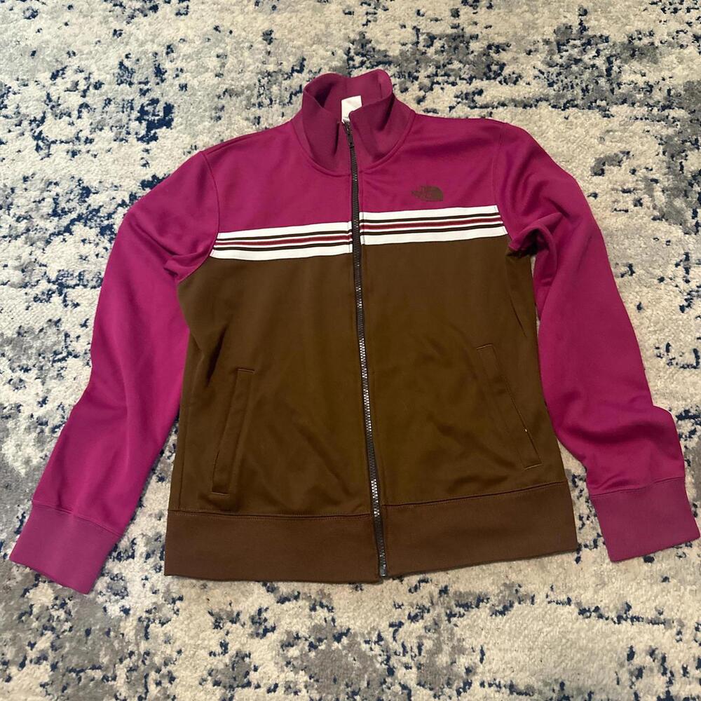 Vintage 90s Burgundy and brown The North Face jacket